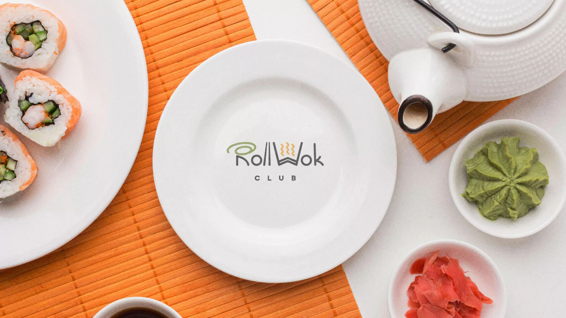 Разработка логотипа и фирменного стиля в Бежецке для суши-бара «Roll Wok Club» Разработка логотипа и фирменного стиля в Бежецке для суши-бара «Roll Wok Club»