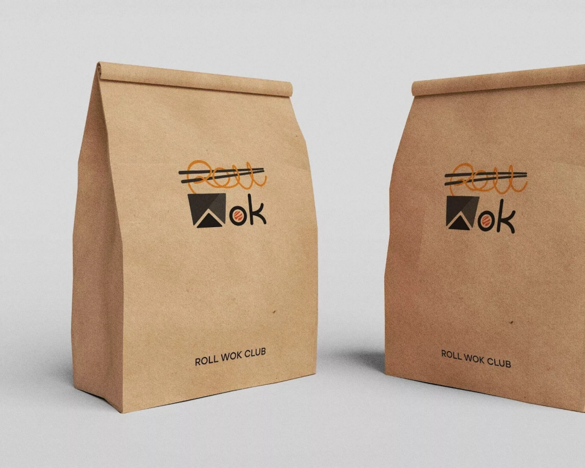 Создание дизайна упаковки суши-бара «Roll Wok Club» в Бежецке